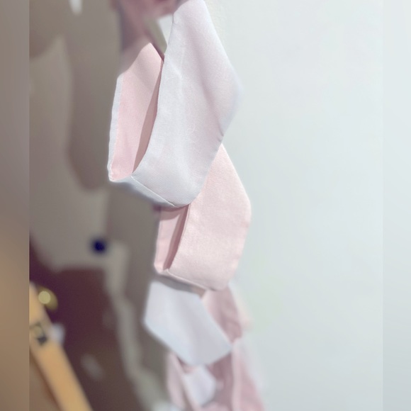 Lu Pruia Dress size Medium. Cut out sides. Adorable Blush Pink and Grey. - Picture 4 of 7